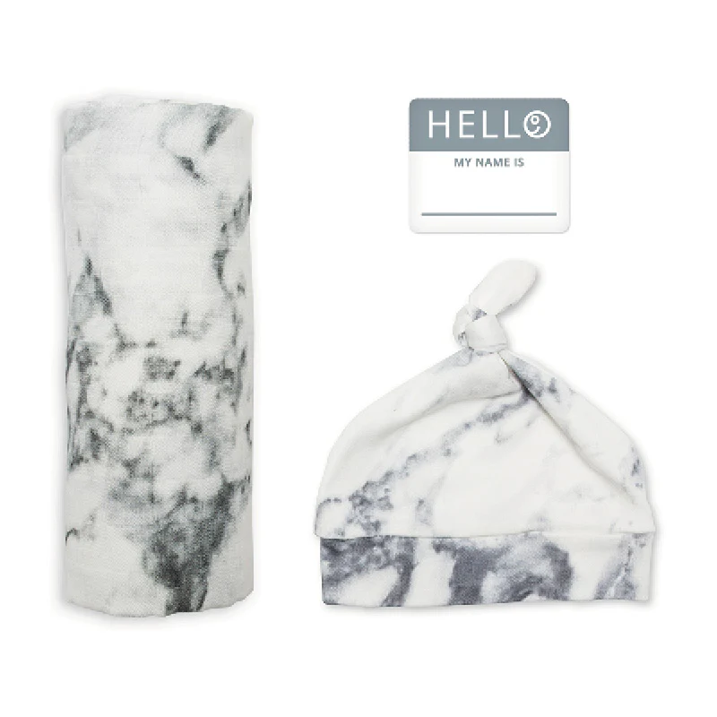 Hello World Swaddle & Knotted Hat Set - Image 108