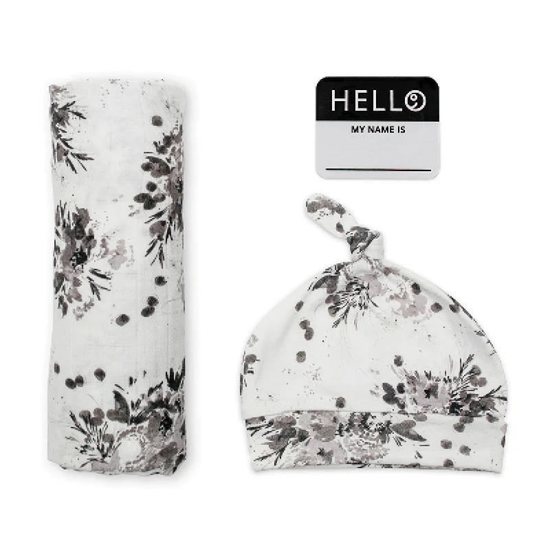 Hello World Swaddle & Knotted Hat Set - Image 113