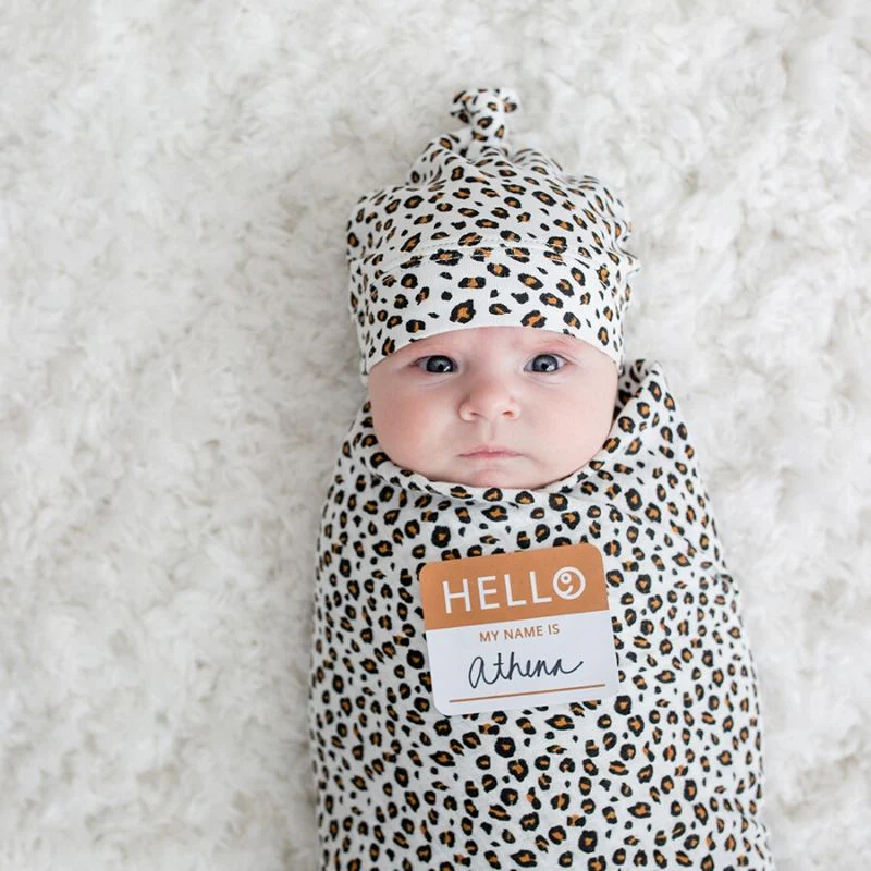 Hello World Swaddle & Knotted Hat Set - Image 36