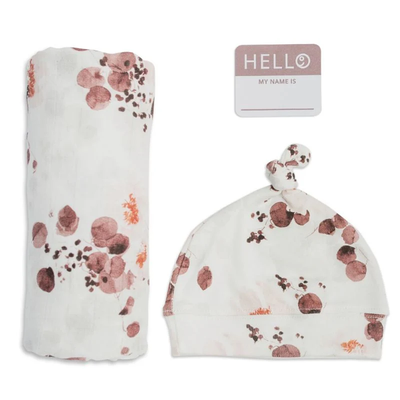 Hello World Swaddle & Knotted Hat Set - Image 43