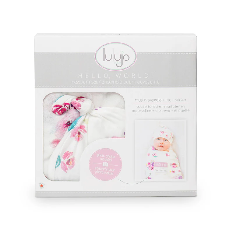 Hello World Swaddle & Knotted Hat Set - Image 65