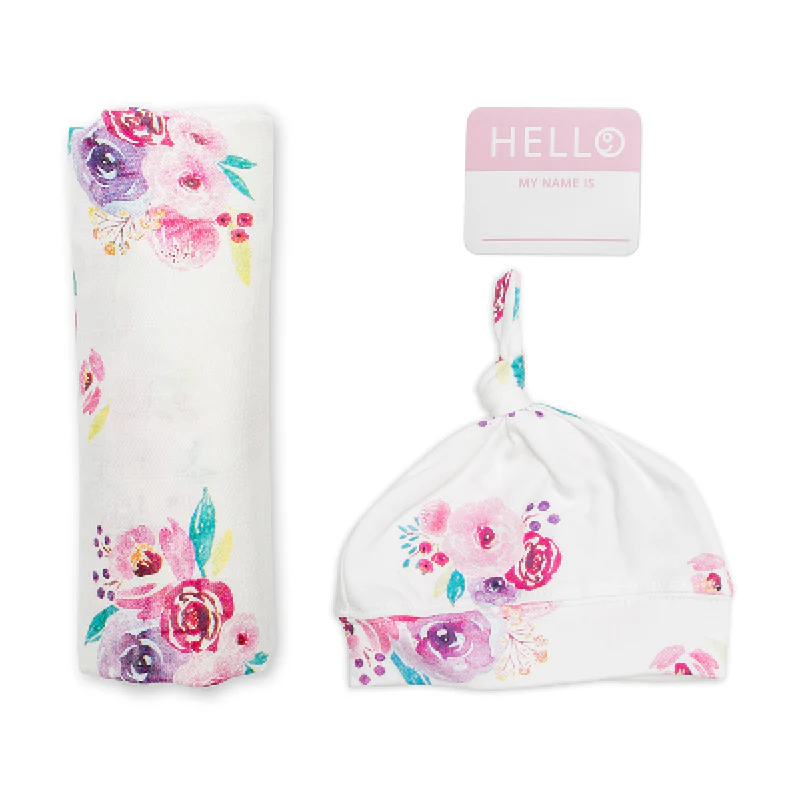 Hello World Swaddle & Knotted Hat Set - Image 86