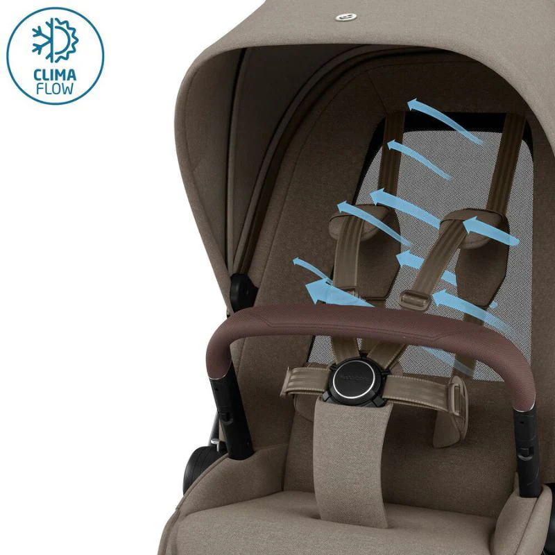 Fame Stroller + Mico Luxe Car Seat Travel System - Twillic Truffle - Image 3