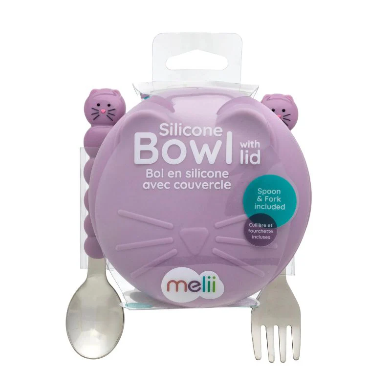 Silicone Animal Bowl with Lid and Utensils - Image 21