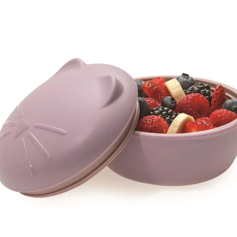 Silicone Animal Bowl with Lid and Utensils - Image 8