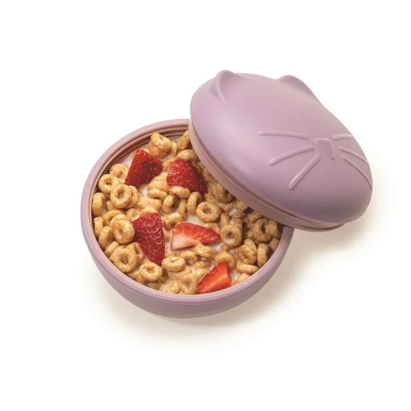Silicone Animal Bowl with Lid and Utensils - Image 9