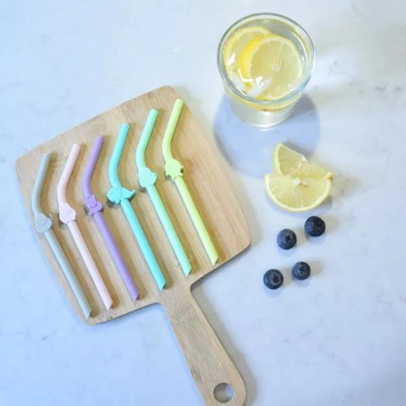 Silicone Animal Straws with Cleaning Brush - Image 7