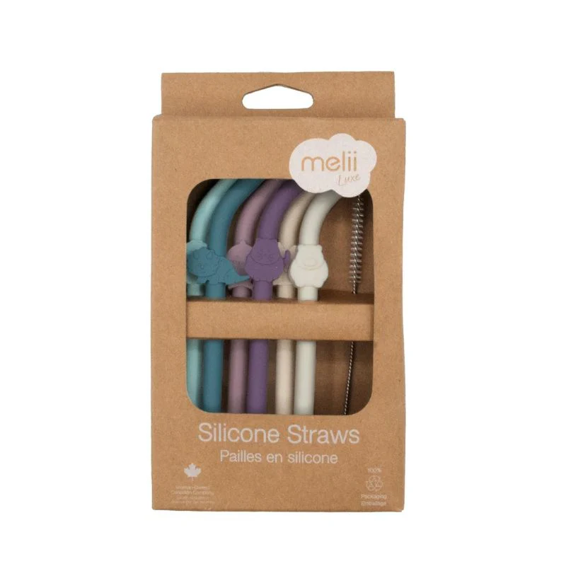 Silicone Animal Straws with Cleaning Brush - Image 10