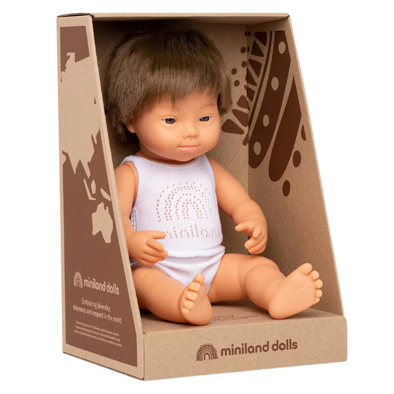 Baby Doll Caucasian Boy with Down Syndrome - 15" - Image 2