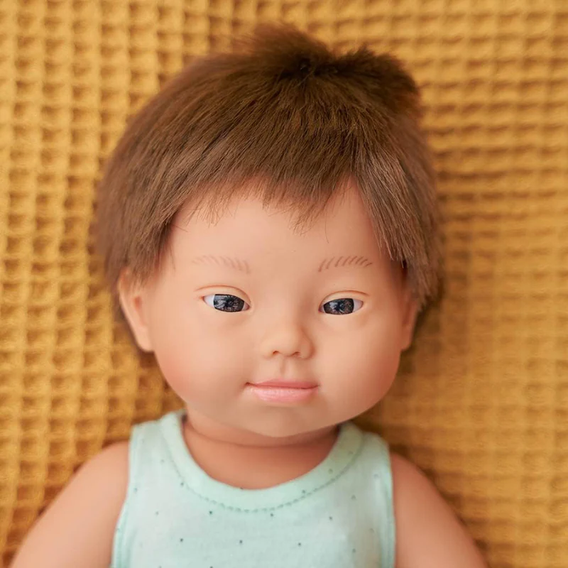Baby Doll Caucasian Boy with Down Syndrome - 15" - Image 3