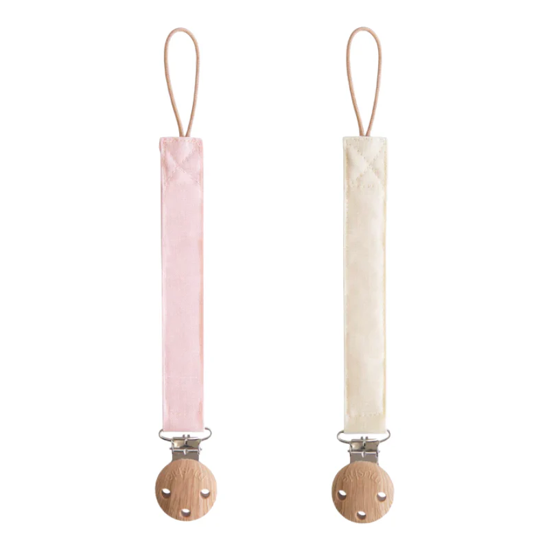 Linen Pacifier Clip - 2 Pack - Image 3