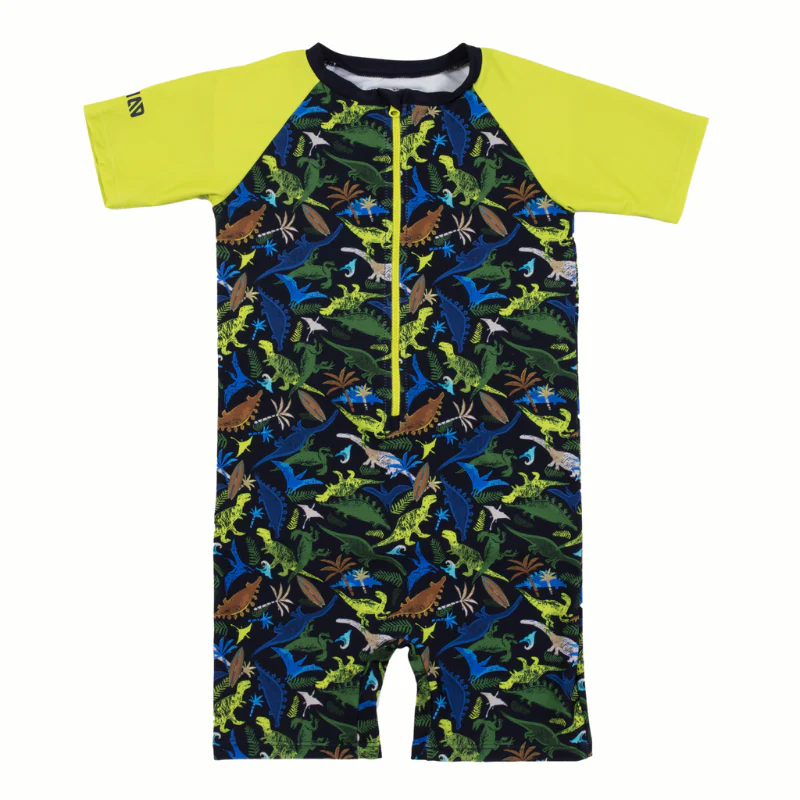 One-Piece Short Sleeve Rashguard Swimsuit - Image 10