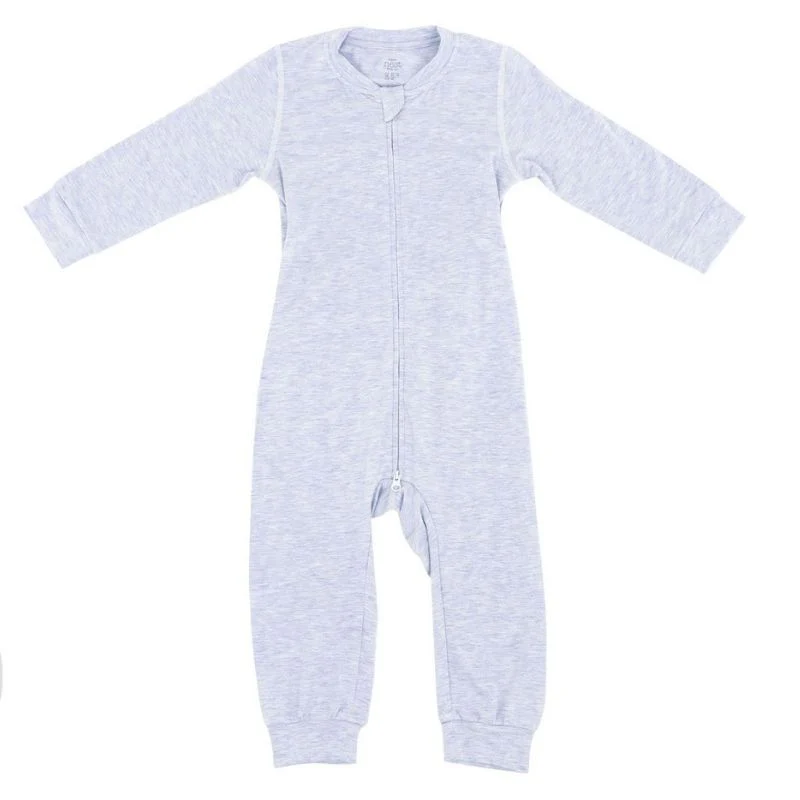 Bamboo Cotton Long Sleeve Drop Bottom Romper - Image 3