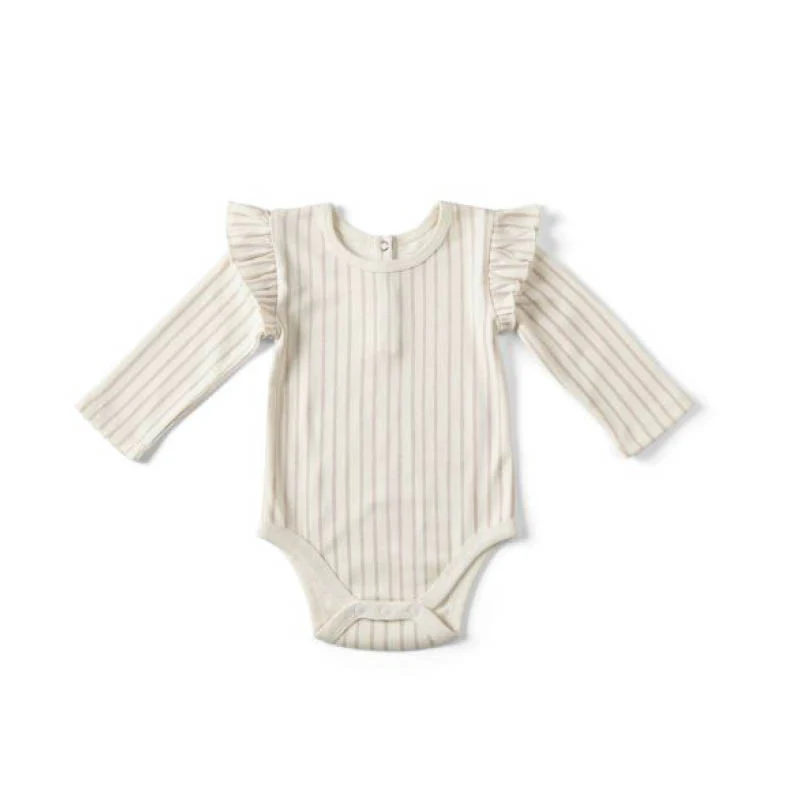 Stripes Away Long Sleeve w/ Ruffle One-Piece - Image 5