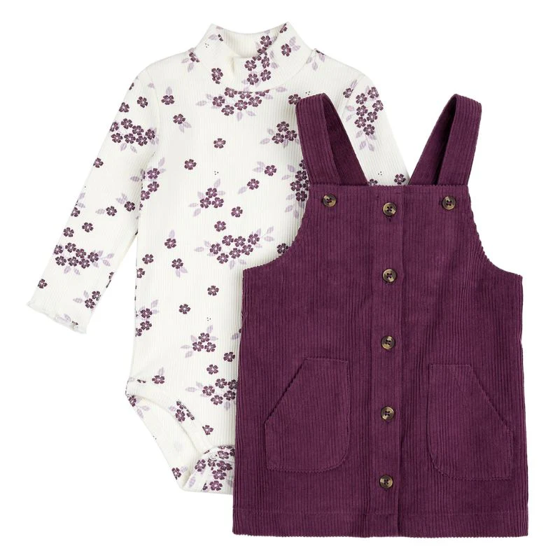 Corduroy Overall Dress Set - Image 2