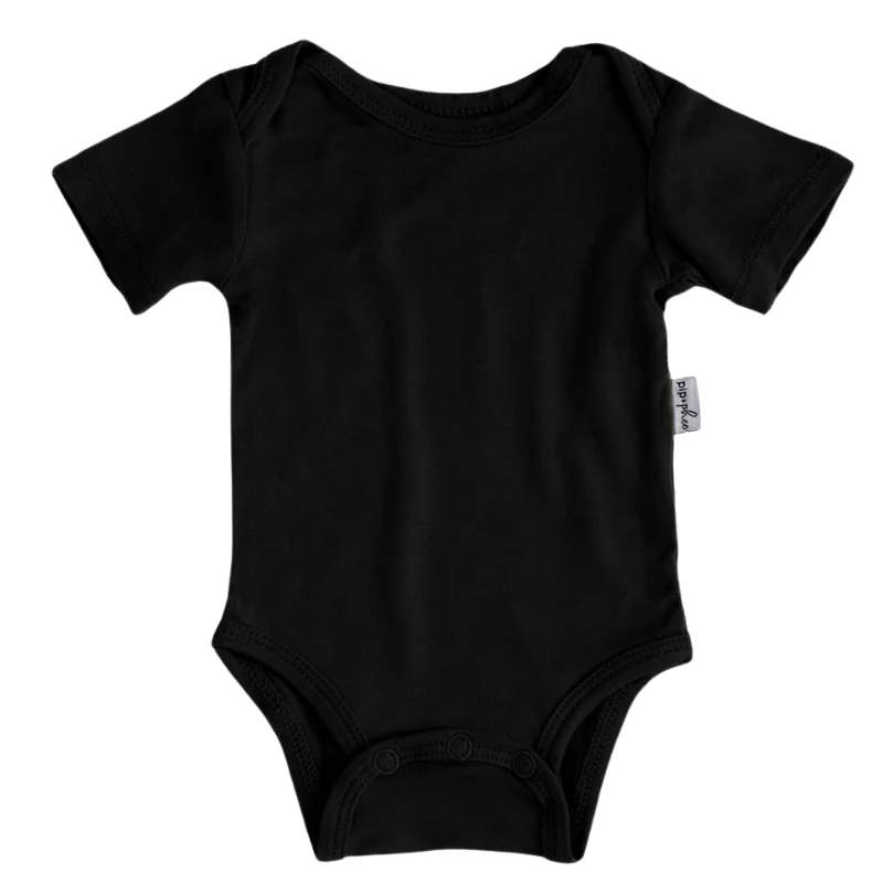 Bamboo Short Sleeve Bodysuits - Solids - Image 10