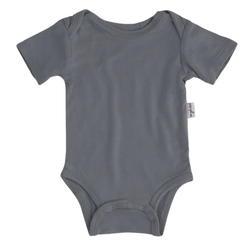 Bamboo Short Sleeve Bodysuits - Solids - Image 12