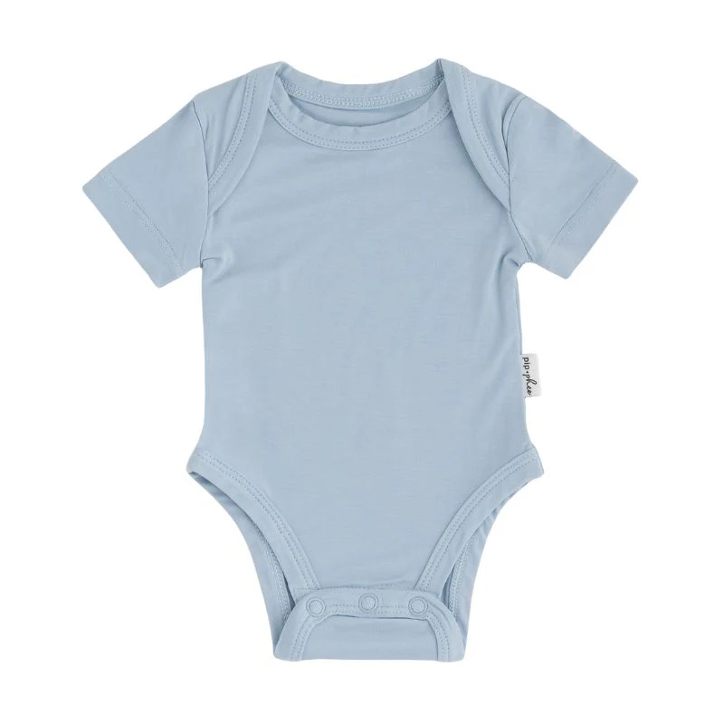 Bamboo Short Sleeve Bodysuits - Solids - Image 19