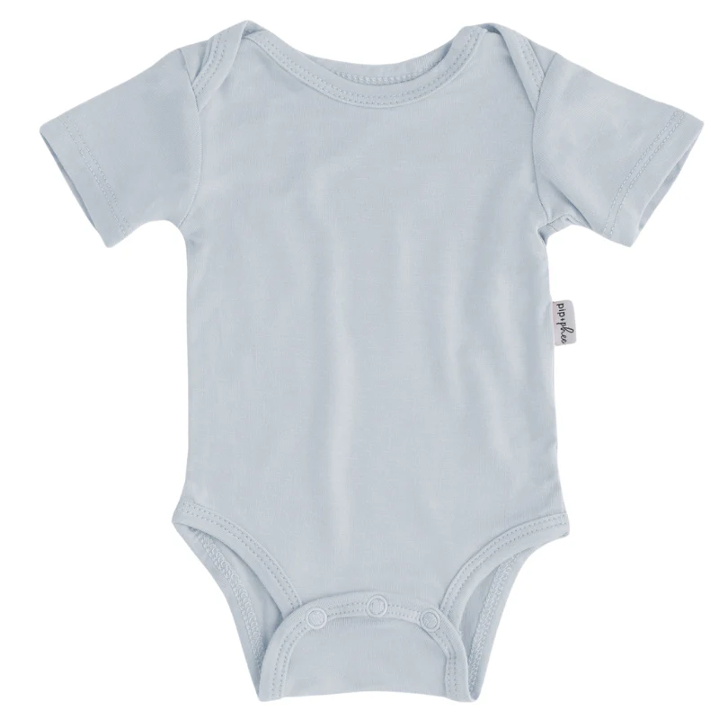 Bamboo Short Sleeve Bodysuits - Solids - Image 6