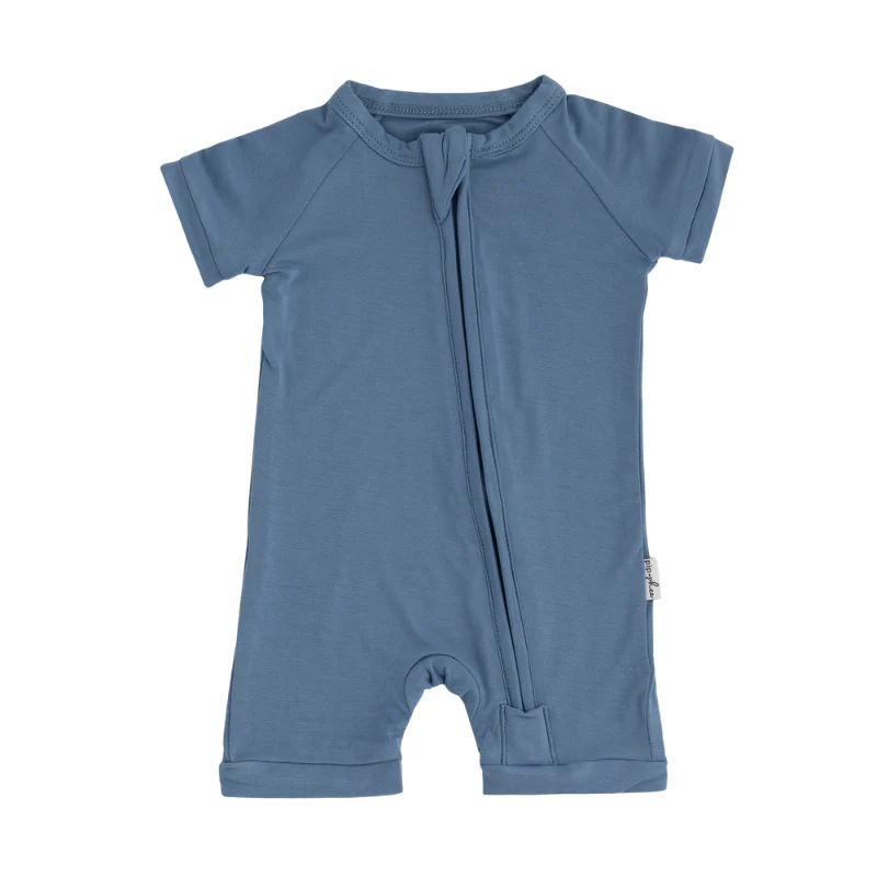 Bamboo Short Sleeve Playsuits - Solids - Image 3
