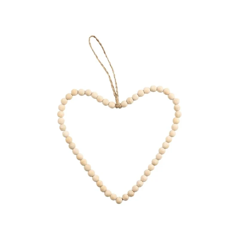 Wooden Beaded Heart - Image 2