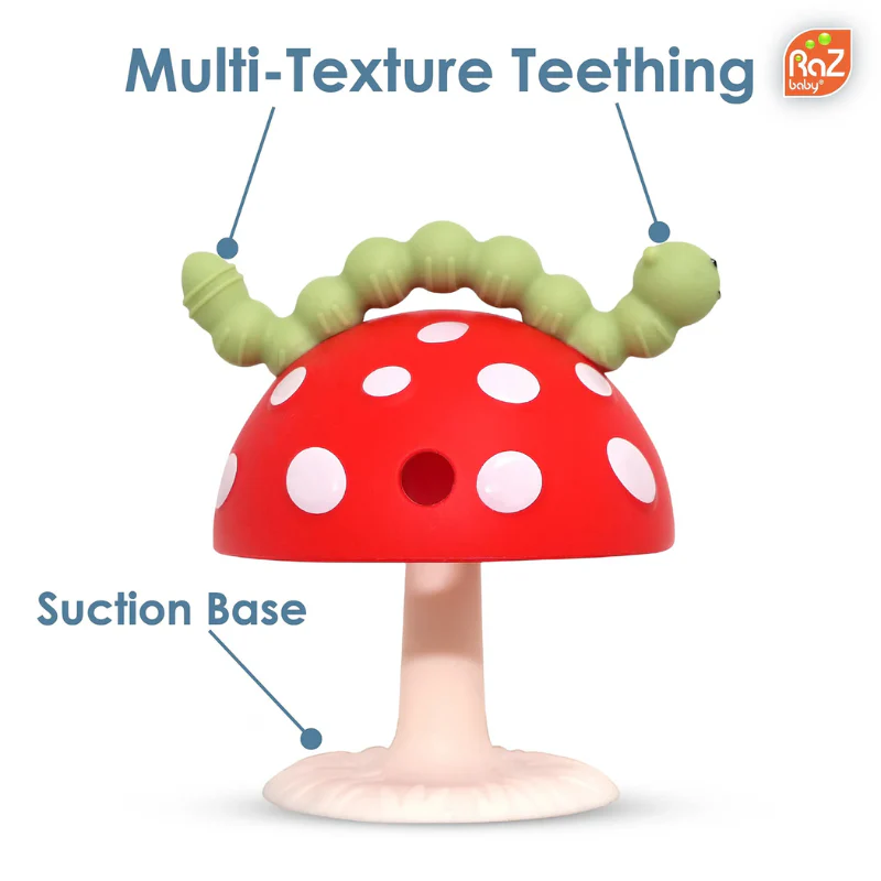Chompy Mushroom Grip Silicone Teether - Image 2
