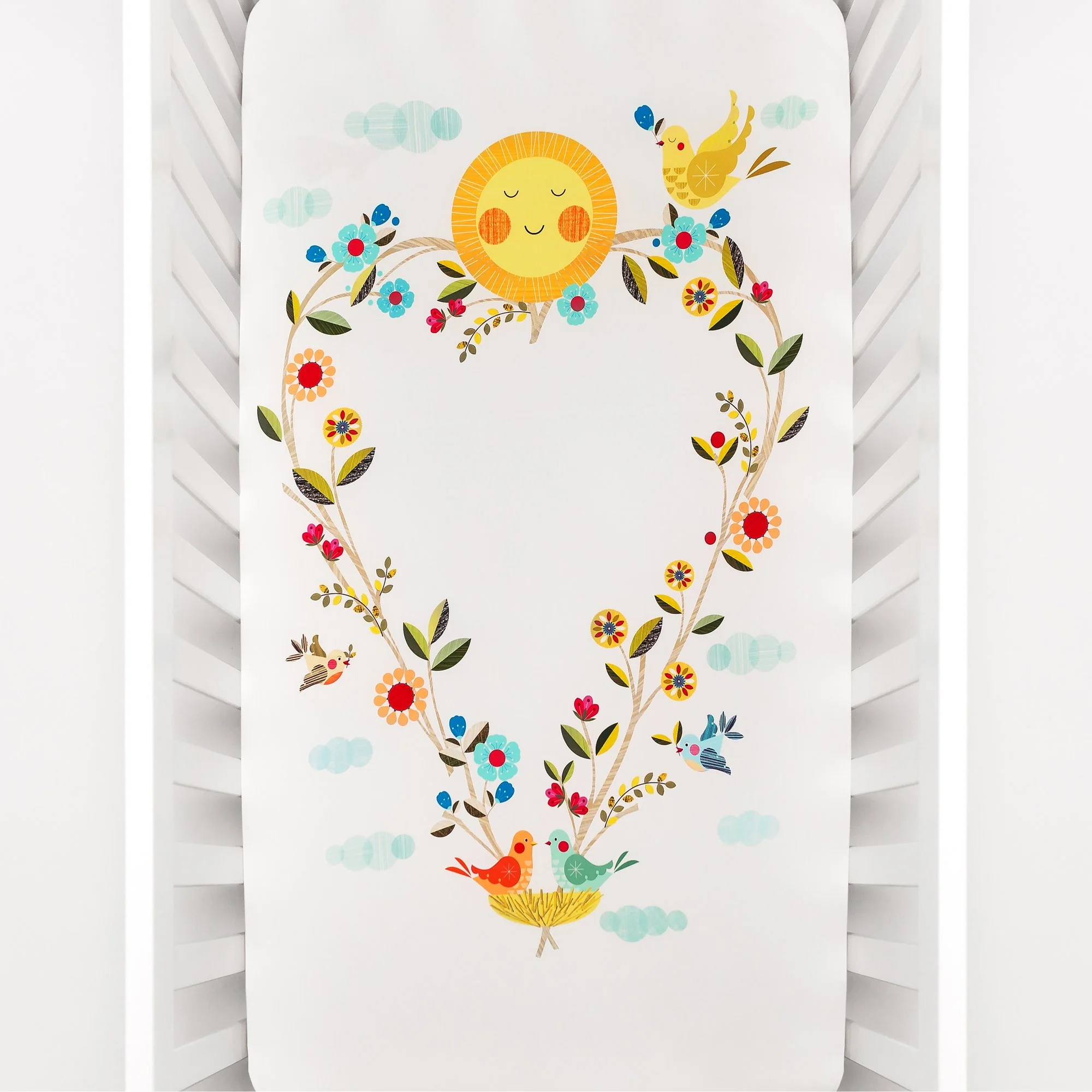Crib Sheet - Love Blooms (Satin) - Image 2