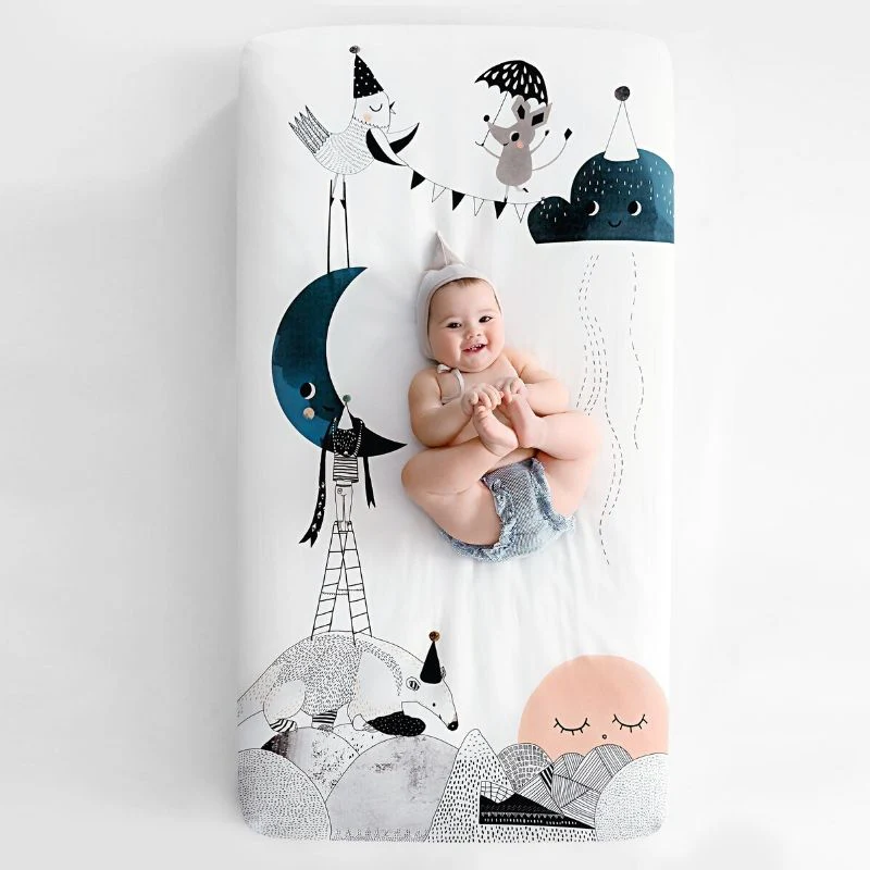 Crib Sheet - Moon's Birthday (Satin) - Image 3
