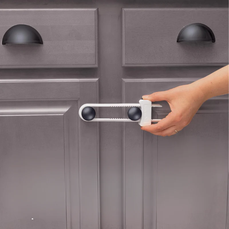 Cabinet Slide Lock White - 2 Pack - Image 3