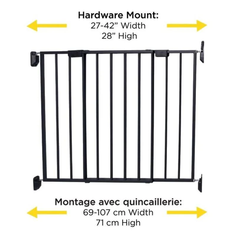 Top of Stairs Expanding Metal Gate - Black - Image 3