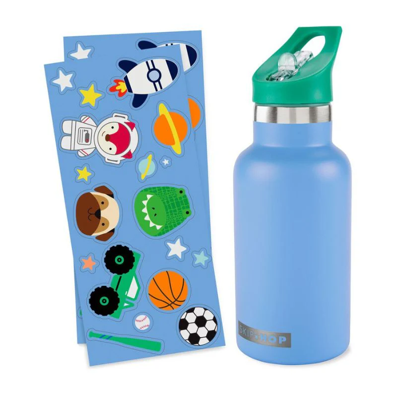 Stainless Steel Canteen Bottle With Stickers - Image 6