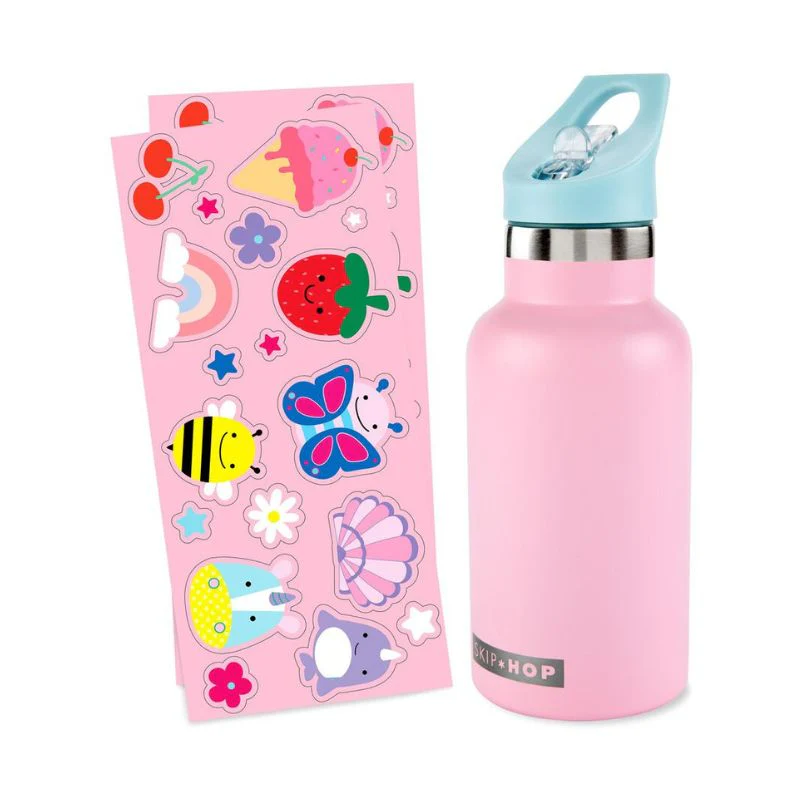 Stainless Steel Canteen Bottle With Stickers - Image 8