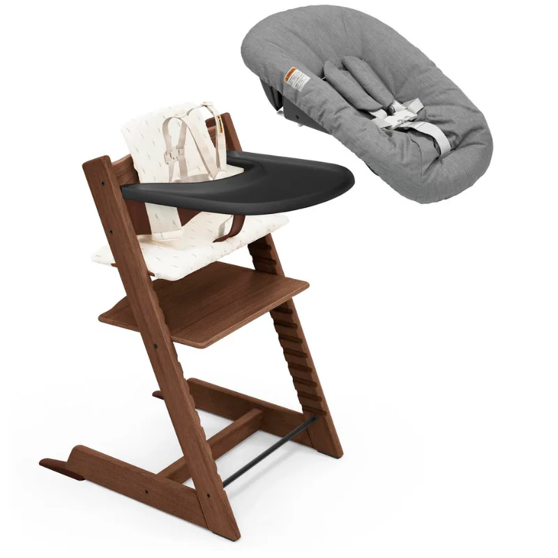 Tripp Trapp High Chair2 with Cushion, Newborn Set and Tray - Image 2