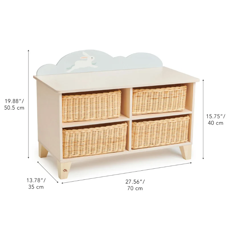 Bunny Dresser with Wicker Baskets - Image 4