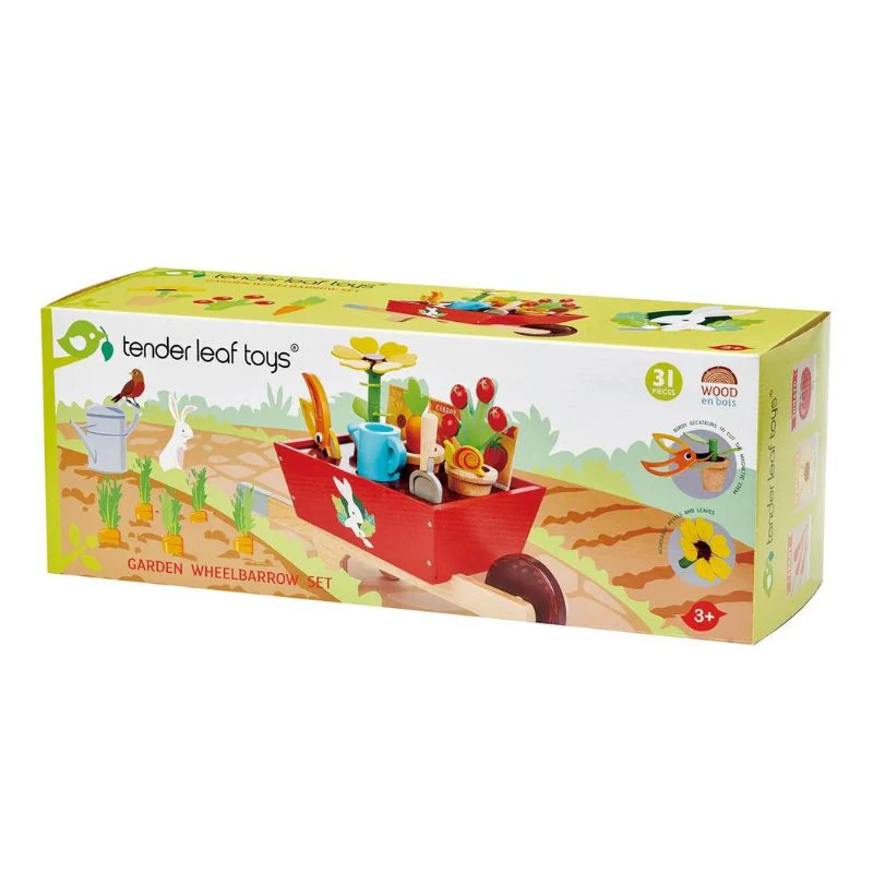 Wooden Garden Wheelbarrow Set - Image 6
