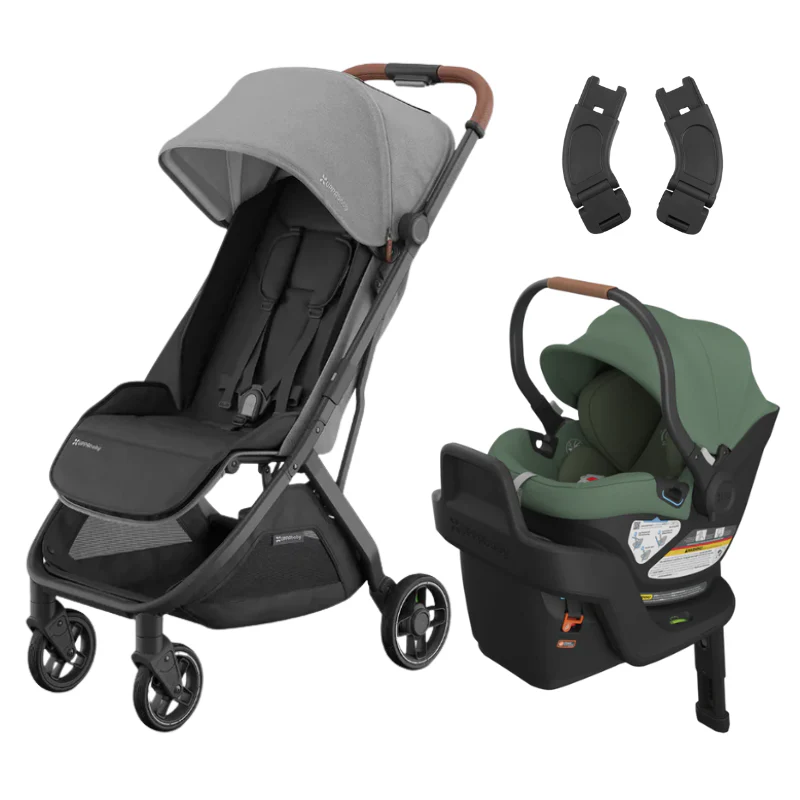 Minu V3 Stroller + Aria Infant Car Seat + Car Seat Adapters Travel System - Image 9